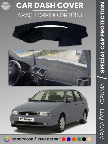 SEAT CORDOBA (1998-2001) Torpido Örtüsü Ön Göğüs Koruma Torpido Koruma Birebir Uyum Kaymaz ürün görseli 1