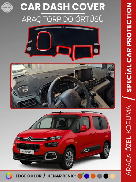 CITROEN BERLİNGO (2018-20025) Torpido Örtüsü Ön Göğüs Torpido Koruma Çatlamayı Engeller Tam Uyum ürün görseli 1