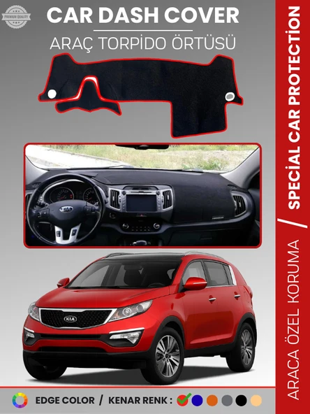 KİA SPORTAGE (2010-2016) Torpido Örtüsü Ön Panel Halı Torpido Koruma Tam Uyum Araca Özel Kaymaz ürün görseli 1