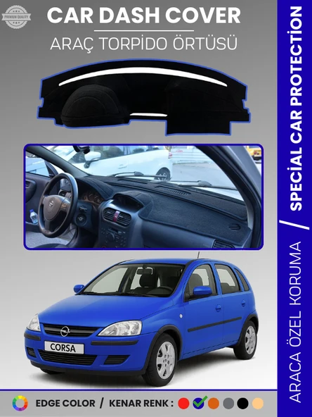 Opel CORSA C (2000-2006) Torpido Örtüsü Ön Göğüs Halı Torpido Koruma Birebir Uyum Kaymaz Özel Kesim ürün görseli 1