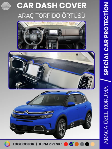 CITROEN C5 AIRCROSS (2018-2025) Torpido Örtüsü Ön Göğüs Torpido Koruma Tam Uyum Kolay Montaj ürün görseli 1