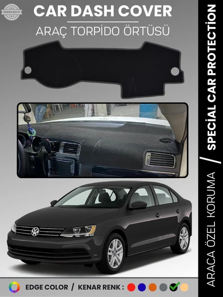 VOLKSWAGEN JETTA (2010-2021) Torpido Örtüsü Ön Göğüs Koruma Torpido Koruma Tam Uyum Çatlamayı Önler ürün görseli 1