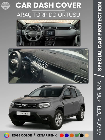 DACIA DUSTER (2023+) Torpido Örtüsü Ön Göğüs Koruma Torpido Koruma Çatlamayı Engeller Tam Uyum ürün görseli 1