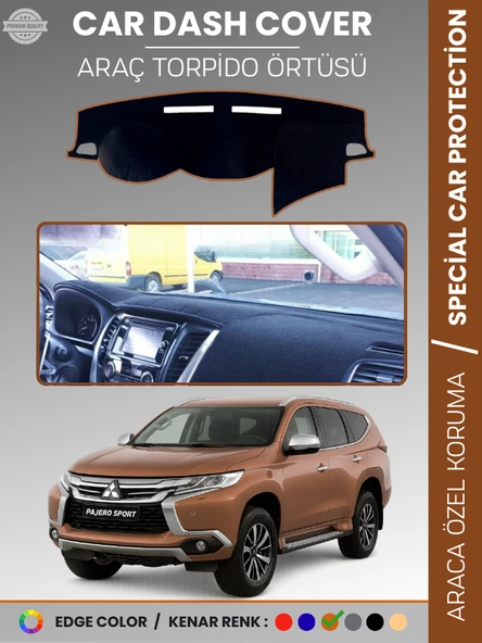 MITSUBISHI PAJERO SPORT (2015-2019) Torpido Örtüsü Premium Torpido Koruma Araca Özel UV Koruma ürün görseli 1