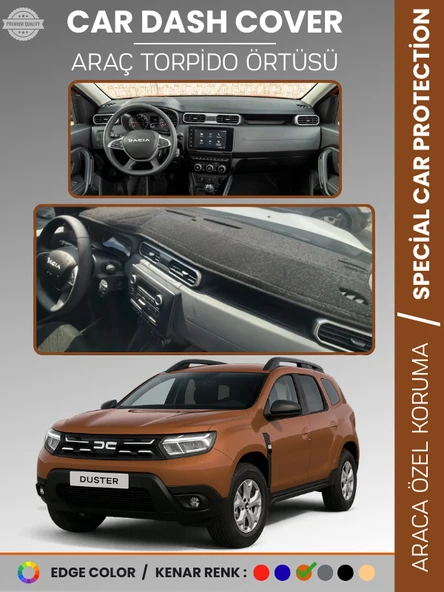 DACIA DUSTER (2023+) Torpido Örtüsü Ön Göğüs Koruma Torpido Koruma Çatlamayı Engeller Tam Uyum ürün görseli 1