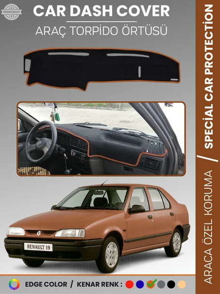 RENAULT 19 Torpido Örtüsü Ön Göğüs Koruma Torpido Koruma Araca Özel Tam Uyum Kaymaz Kolay Montaj ürün görseli 1