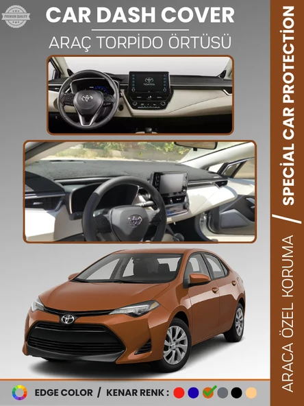 TOYOTA COROLLA (2019+) TORPİDO ÖRTÜSÜ E210 KASA HAYALET EKRANLI DİJİTAL GÖSTERGELİ TORPİDO KORUMA ürün görseli 1