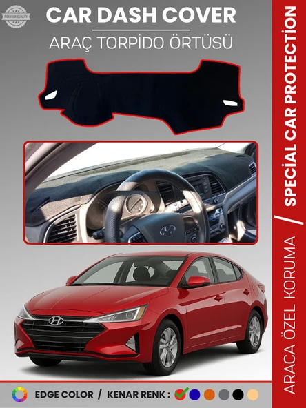 HYUNDAİ ELANTRA (2017-2020) Torpido Örtüsü Ön Göğüs Halı Araca Özel Çatlamayı Önler Kaymaz ürün görseli 1
