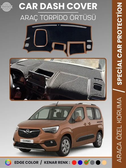 OPEL COMBO E (2018-2025) Torpido Örtüsü Ön Göğüs Koruma Torpido Koruma Tam Uyum Çatlamayı Önler ürün görseli 1