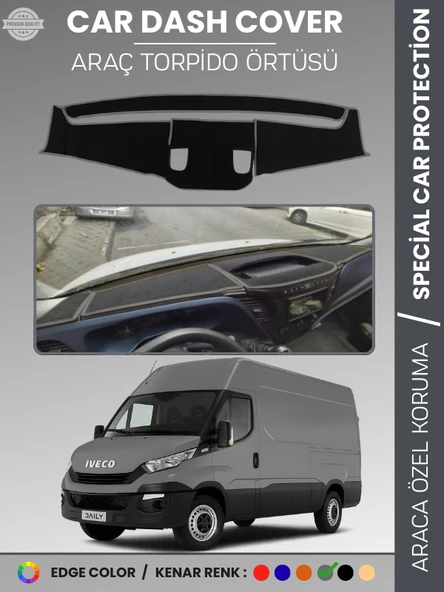 IVECO DAILY (2014-2019) Torpido Örtüsü Panel Torpido Koruma Araca Özel Tam Uyum Kaymaz Kolay Montaj ürün görseli 1