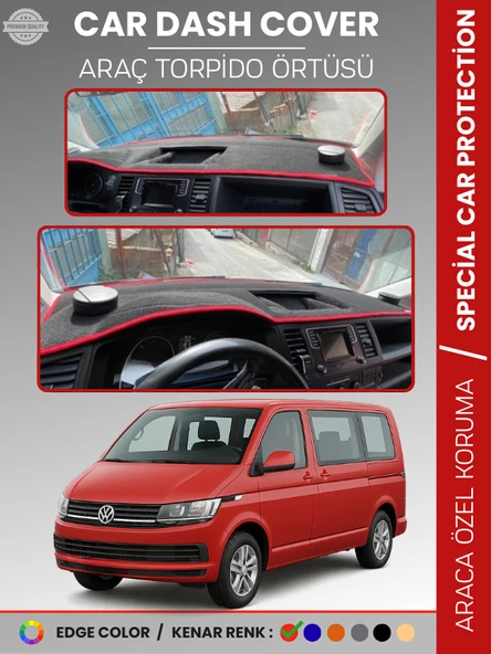 VOLKSWAGEN TRANSPORTER T6 (2015-2020) Torpido Örtüsü Ön Göğüs Koruma Torpido Koruma Tam Uyum ürün görseli 1