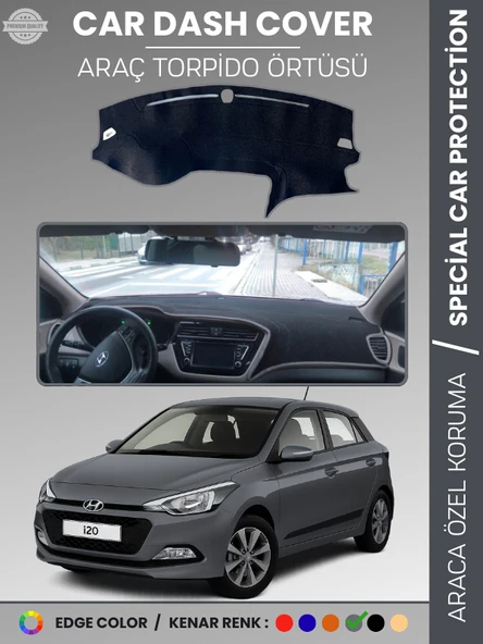 HYUNDAİ İ20 (2008-2014) Torpido Örtüsü Göğüs Koruma Araca Özel UV Koruma Kaymaz ürün görseli 1