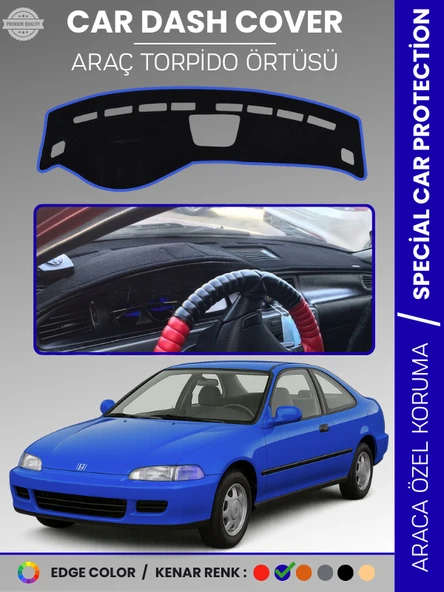 HONDA CIVIC (1994-2000) Torpido Örtüsü Ön Panel Torpido Koruma Tam Uyum Çatlamayı Önler Kolay Montaj ürün görseli 1