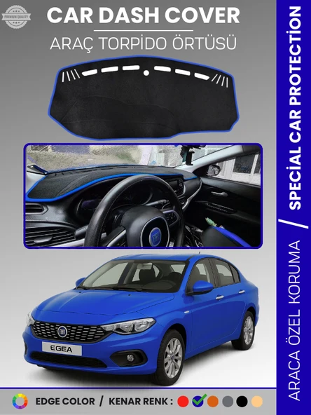 FIAT EGEA (2007-2021) EKRANSIZ Torpido Örtüsü Ön Göğüs Koruma Torpido Koruma Tam Uyum Kolay Montaj ürün görseli 1