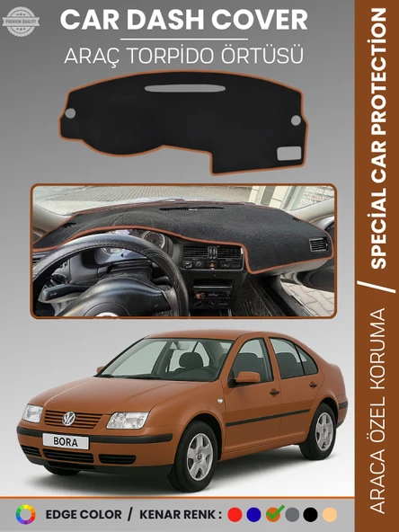 VOLKSWAGEN BORA (1997-2003) Torpido Örtüsü Ön Göğüs Koruma Torpido Koruma Tam Uyum Çatlamayı Önler ürün görseli 1