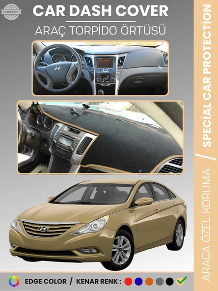 HYUNDAİ SONATA (2007-2012) Torpido Örtüsü Ön Göğüs Tam Uyum Çatlamayı Önler Kaymaz Kolay Montaj ürün görseli 1