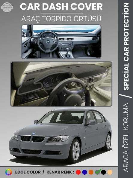 Bmw E90 (2006-2010) Torpido Örtüsü Ön Göğüs Koruma Torpido Koruma Araca Özel Kaymaz Kolay Montaj ürün görseli 1