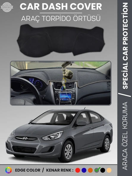 HYUNDAİ ACCENT BLUE (2011-2017) Torpido Örtüsü Ön Göğüs Torpido Koruma Çatlamayı Engeller Tam Uyum ürün görseli 1