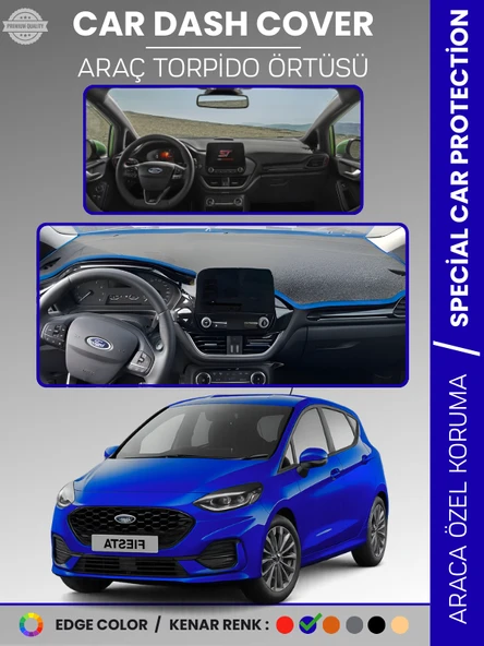 FORD FİESTA (2020+) Torpido Örtüsü Ön Göğüs Torpido Koruma Tam Uyum Çatlamayı Önler Kolay Montaj ürün görseli 1