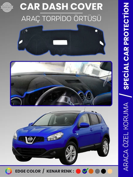 NİSSAN QASHQAİ J10 (2007-2013) Torpido Örtüsü Ön Göğüs Koruma Araca Özel Çatlamayı Önler Kaymaz ürün görseli 1