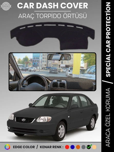 HYUNDAİ ACCENT ADMİRE-MİLENİUM (2000-2005) Torpido Örtüsü Kaymaz Tam Uyum Çatlamayı Önler ürün görseli 1