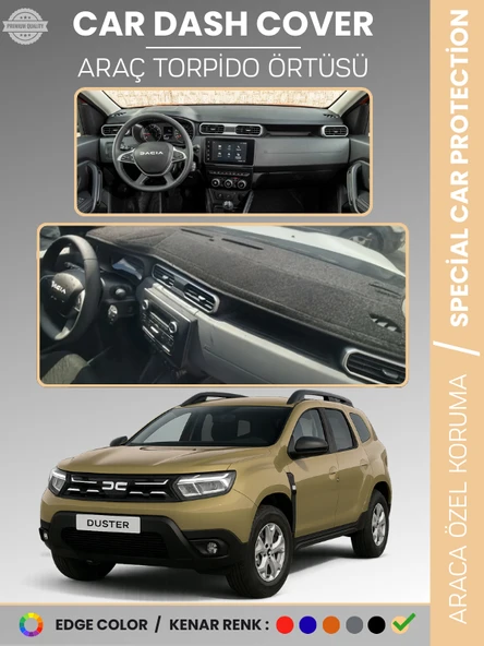 DACIA DUSTER (2023+) Torpido Örtüsü Ön Göğüs Koruma Torpido Koruma Çatlamayı Engeller Tam Uyum ürün görseli 1
