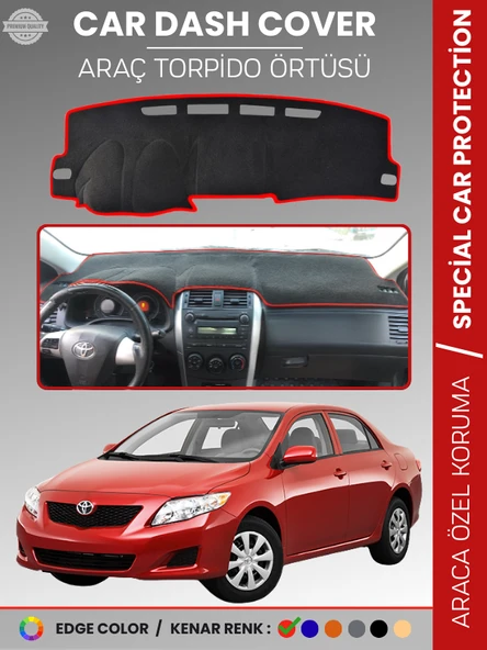 TOYOTA COROLLA E140 (2007-2013) Torpido Örtüsü Ön Göğüs Koruma Araca Özel Çatlamayı Önler Kaymaz ürün görseli 1