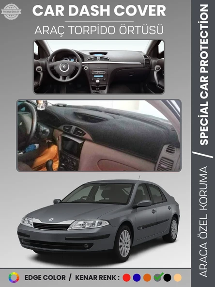 RENAULT LAGUNA 2 (2002-2007) Torpido Örtüsü Ön Göğüs Koruma Torpido Koruma Araca Özel Tam Uyum ürün görseli 1