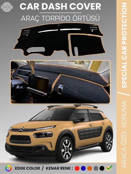 CITROEN  CACTUS (2013-2018) Torpido Örtüsü Ön Göğüs Koruma Çatlamayı Engeller Tam Uyum ürün görseli 1