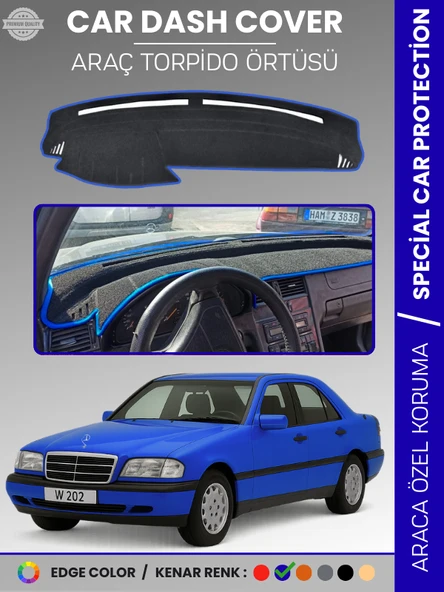 MERCEDES C CLASS W202 (1993-2000) Torpido Örtüsü Premium Kalite Torpido Koruma Özel Kesim UV Koruma ürün görseli 1