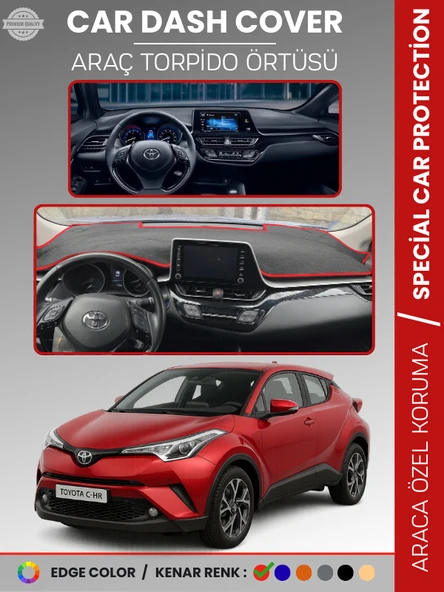TOYOTA C-HR (2016-2022) Torpido Örtüsü Ön Göğüs Koruma Araca Özel Çatlamayı Önler Kaymaz ürün görseli 1