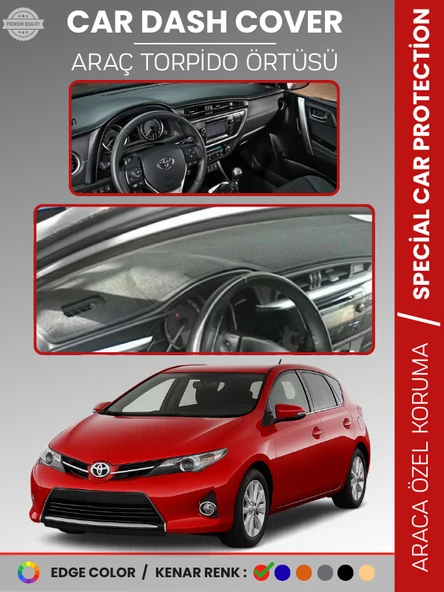 TOYOTA AURİS (2012-2019) Torpido Örtüsü Ön Göğüs Halı Torpido Koruma Tam Uyum UV Koruma Kolay Montaj ürün görseli 1