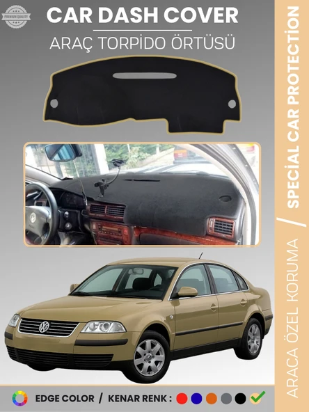 VOLKSWAGEN PASSAT B5 (1996-2005) Torpido Örtüsü Ön Göğüs Koruma Torpido Koruma Tam Uyum UV Koruma ürün görseli 1