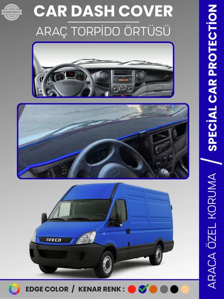 IVECO DAILY (2011-2014) Torpido Örtüsü Panel Torpido Koruma Araca Özel Tam Uyum Kaymaz Kolay Montaj ürün görseli 1