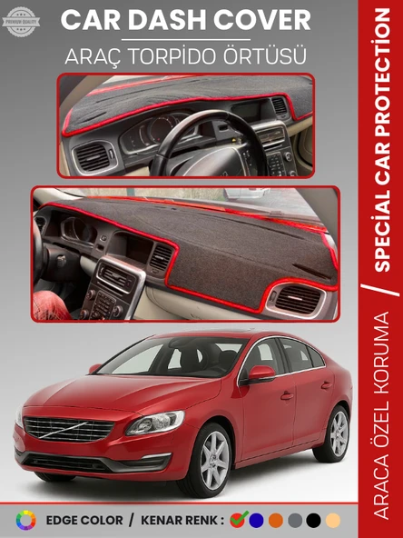 VOLVO S60 (2011-2017) Torpido Örtüsü Ön Göğüs Koruma Torpido Koruma Tam Uyum Araca Özel UV Koruma ürün görseli 1