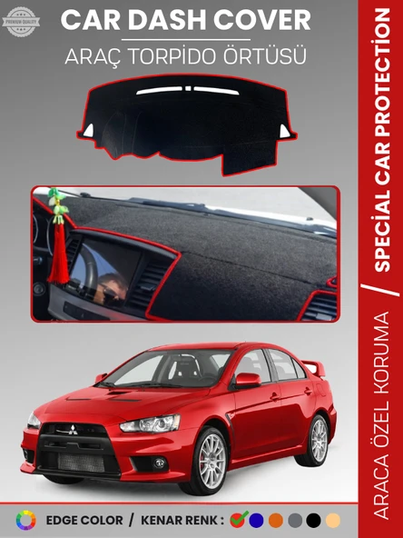 MITSUBISHI LANCER (2007-2017) Torpido Örtüsü Ön Göğüs Koruma Torpido Koruma Araca Özel Tam Uyum ürün görseli 1