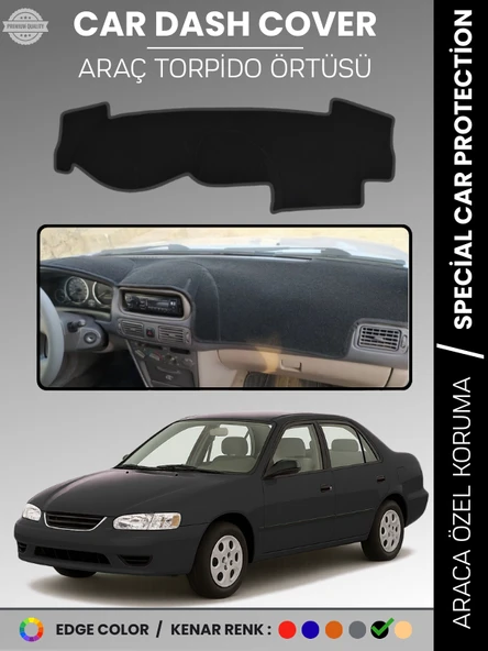 TOYOTA COROLLA E110 (1998-2002) Torpido Örtüsü Ön Göğüs Koruma Araca Özel Çatlamayı Önler Kaymaz ürün görseli 1