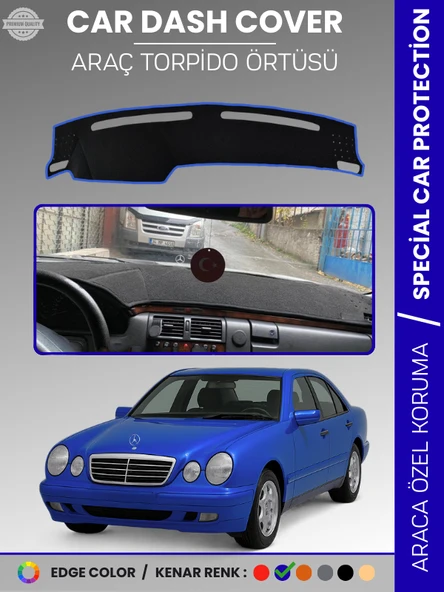MERCEDES E200 / E220 / E240 W210 (1995-2002) Torpido Örtüsü Premium Kalite Özel Kesim ürün görseli 1