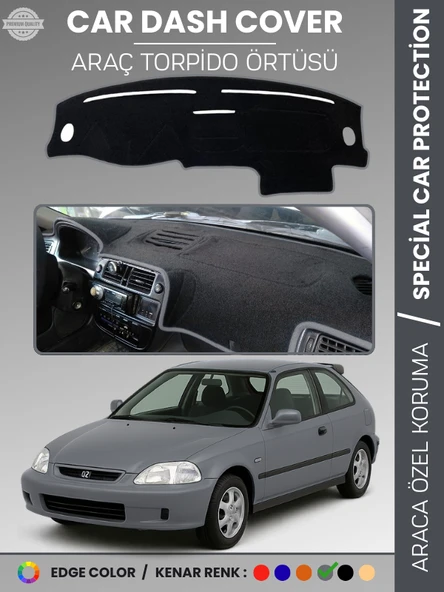 Honda CİVİC ( EJ-EK-EM) (1995-2000) Torpido Örtüsü Göğüs Koruma Tam Uyum UV Koruma Kaymaz ürün görseli 1