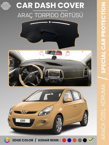 HYUNDAİ İ20 (2008-2014) Torpido Örtüsü Göğüs Koruma Araca Özel UV Koruma ürün görseli 1