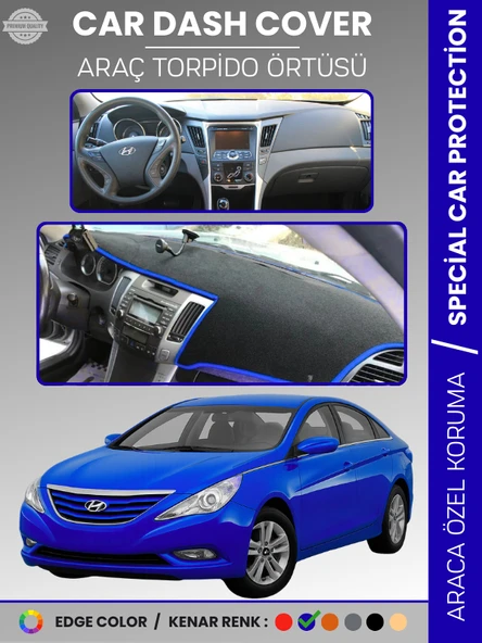 HYUNDAİ SONATA (2007-2012) Torpido Örtüsü Ön Göğüs Tam Uyum Çatlamayı Önler Kaymaz Kolay Montaj ürün görseli 1
