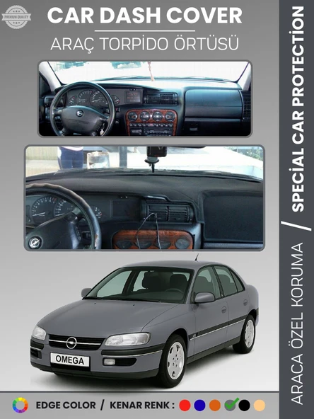 OPEL OMEGA (1993-2003) Torpido Örtüsü Ön Göğüs Torpido Koruma Birebir Uyum Kaymaz Özel Kesim ürün görseli 1