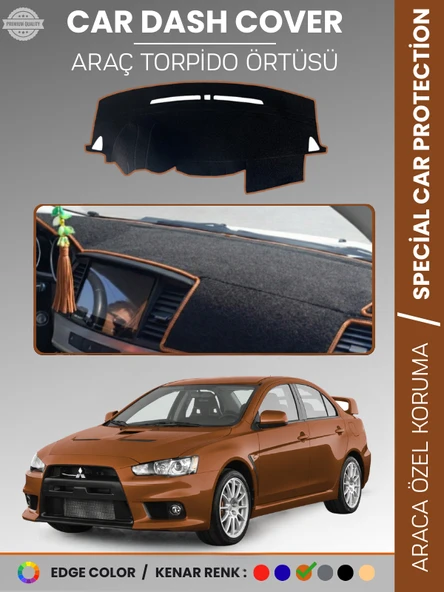 MITSUBISHI LANCER (2007-2017) Torpido Örtüsü Ön Göğüs Koruma Torpido Koruma Araca Özel Tam Uyum ürün görseli 1