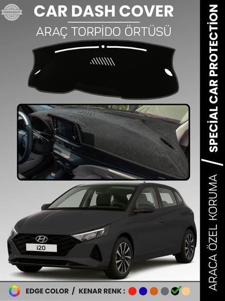 HYUNDAİ İ20 (2020+) Torpido Örtüsü Torpido Koruma Tam Uyum Çatlamayı Önler Kolay Montaj ürün görseli 1