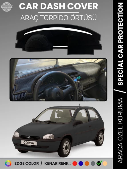 OPEL CORSA B (1993-2000) Torpido Örtüsü Ön Göğüs Halı Torpido Koruma Birebir Uyum Kaymaz Özel Kesim ürün görseli 1