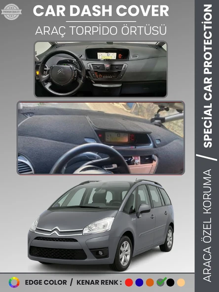 CITROEN C4 PICASSO / GRAND PICASSO (2006-2013) Torpido Örtüsü Ön Göğüs Koruma Araca Özel ürün görseli 1