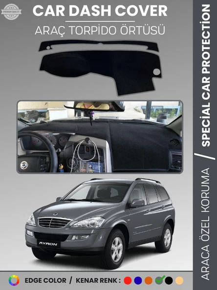 SSANGYONG KYRON (2005-2015) Torpido Örtüsü Ön Göğüs Halı Torpido Koruma Tam Uyum Kaymaz UV Koruma ürün görseli 1
