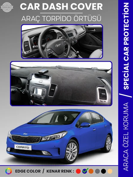KİA CERATO (2012-2019) Torpido Örtüsü Ön Panel Torpido Koruma Tam Uyum Tam Uyum Kaymaz Kolay Montaj ürün görseli 1