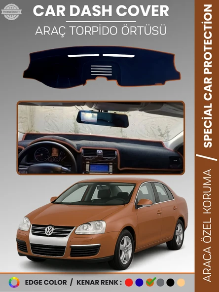 VOLKSWAGEN JETTA (2007-2011) Torpido Örtüsü Ön Göğüs Koruma Tam Uyum Çatlamayı Önler ürün görseli 1