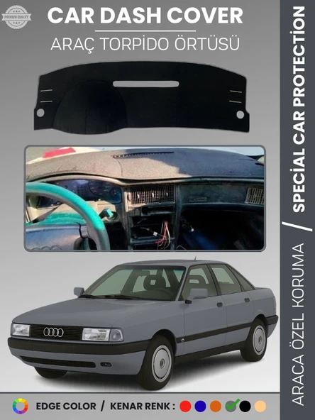 AUDİ 80 (1986-1996) Torpido Örtüsü Ön Göğüs Koruma Torpido Koruma Araca Özel Kaymaz Kolay Montaj ürün görseli 1